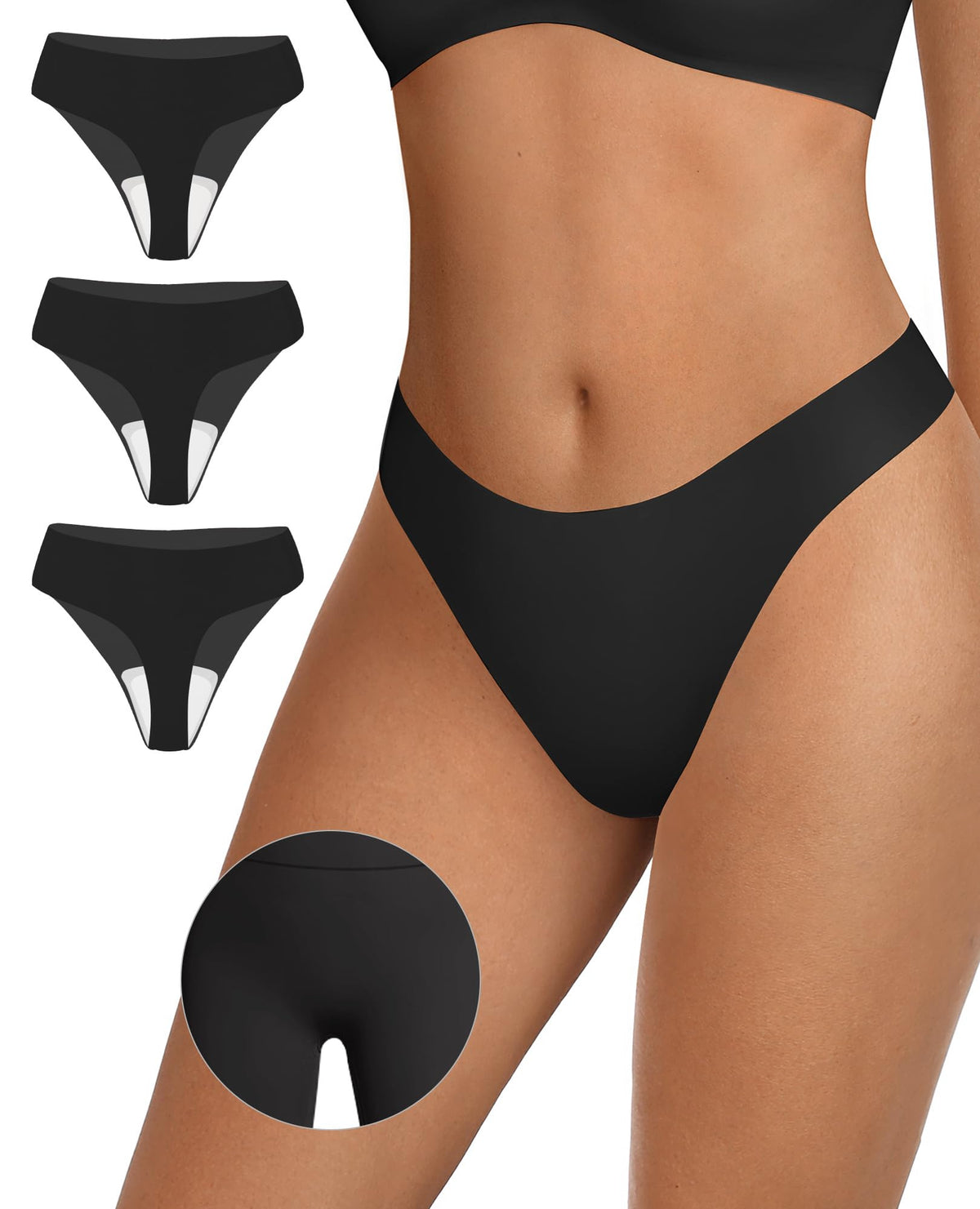 OEAK Seamless Thongs for Women Invisible Thongs